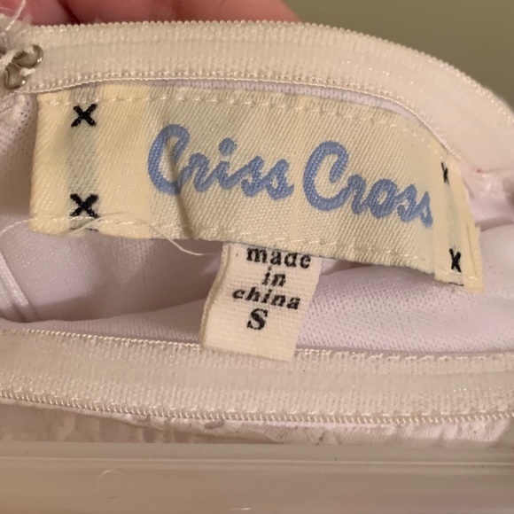 Francesca's White Strapless Lace Dress S - Picture 5 of 5